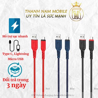Dây sạch hoco x59 micro 1m, cáp sạc nhanh 2.4a hoco x59 chân micro dây nylon siêu bền dài 1m cho android