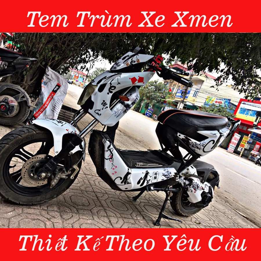 Tem Trùm Xe Điện Xmen Cha Mẹ Trắng