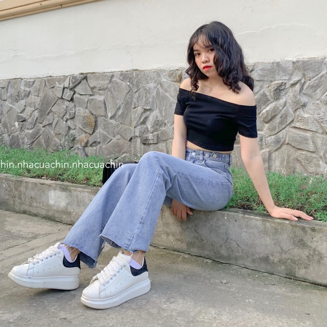 Quần jean cúc viền lưng