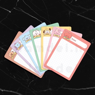 Tập giấy note ghi chú 7 tờ BT21 đáng yêu size 6.5x9.5 cm (Không dính, không dán gáy)