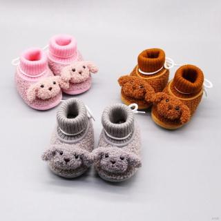 Giày len giữ ấm thiết kế hình chú cún đáng yêu dành cho bé sơ sinh