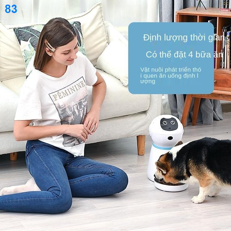2021 ✥✜Máy cho ăn bằng giọng nói thông minh vật nuôi tự động rô bốt thời gian mèo chó ở lại
