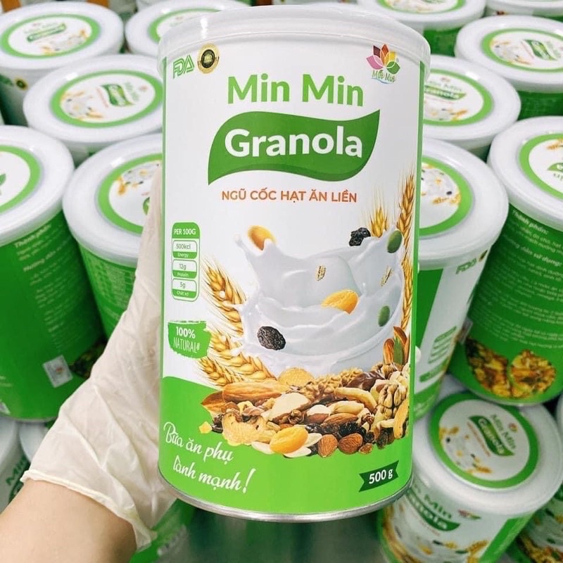 Combo 10 hộp ngũ cốc ăn liền Granola minmin