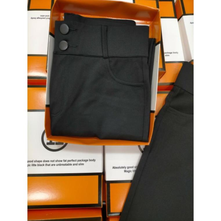 QUẦN LEGGING LỬNG - NGỐ CẠP CAO 2 KHUY KHÓA GIỮ HỘP H [ SIÊU HÓT | BigBuy360 - bigbuy360.vn