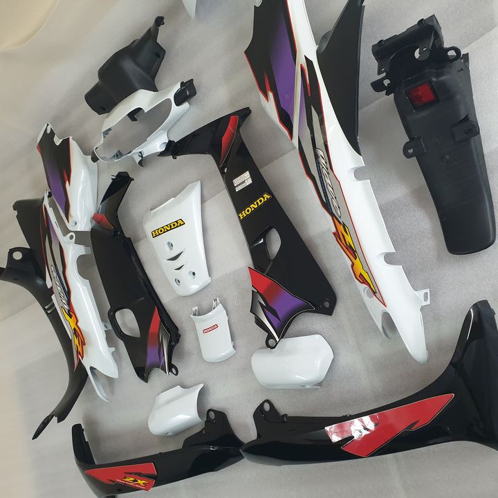 Bộ dàn áo xe Wave ZX - Wave 110 - Wave Thái Màu Trắng nhựa nguyên sinh ABS