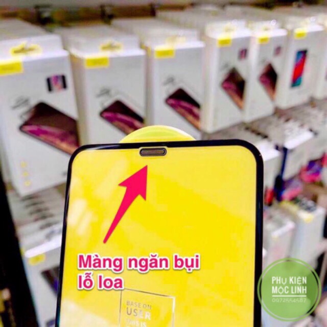 [ MÀNG NGĂN BỤI LỖ LOA ] KÍNH BASEUS FULL MÀN NGUYÊN KHỐI MÉP NHỎ GIẢ XS MAX | BigBuy360 - bigbuy360.vn