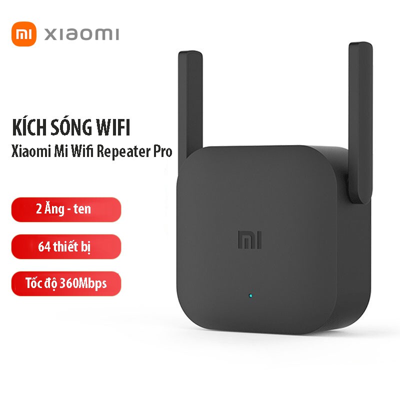 Kích Sóng Wifi Xiaomi Repeater Pro 2 Râu Ăng Ten,Phiên Bản Mới 300Mbps,Thiết Bị Mở Rộng Sóng Wifi thu phát mở rộng LC