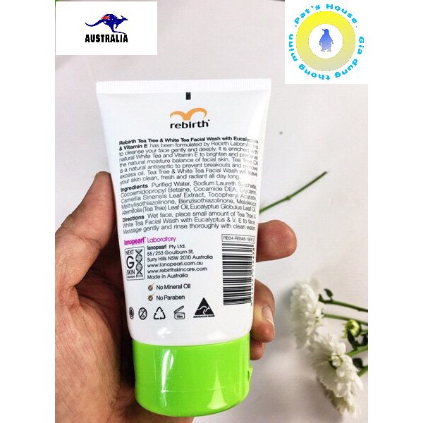 [HÀNG ÚC AIR] Sữa rửa mặt Rebirth tinh chất trà xanh kết hợp trà trắng xách tay chính hãng | BigBuy360 - bigbuy360.vn