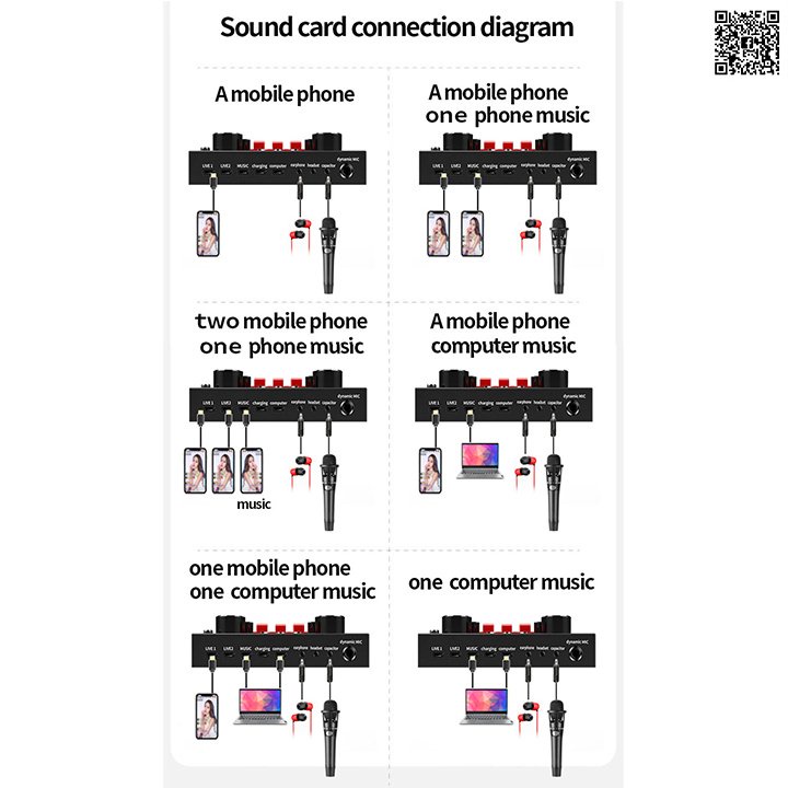 Sound card V8,V8S,V8S+Có Autotune,kết nối không dây bluetooth dành cho míc thu âm,livestream,hàng chuẩn.