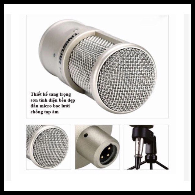 mic thu âm livestream cao cấp takstar pc k200 tặng kèm dây mic bảo hành 12 tháng