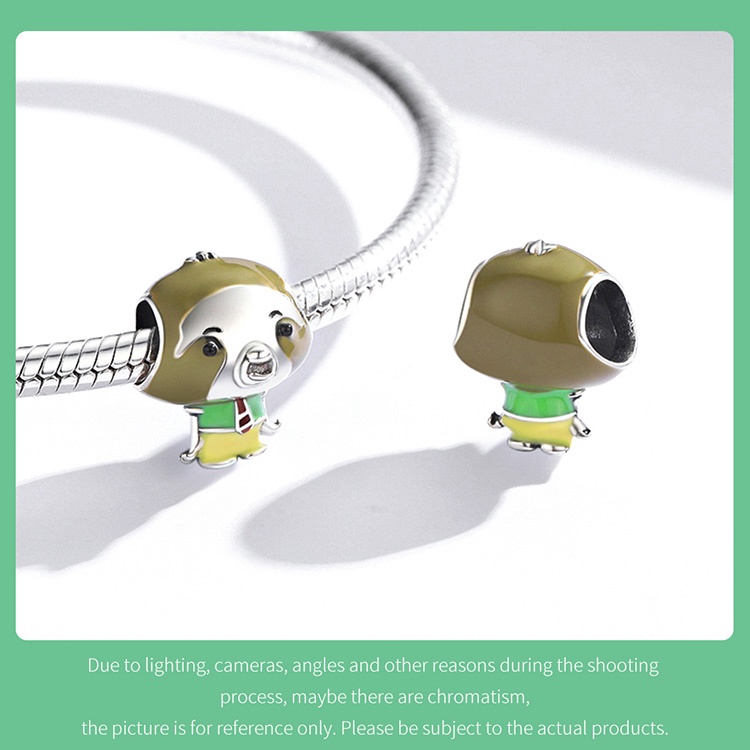 Phụ kiện hạt Bamoer SCC1960 bạc 925 kiểu động vật dễ thương thời trang để làm trang sức thủ công với 6 loại tùy chọn