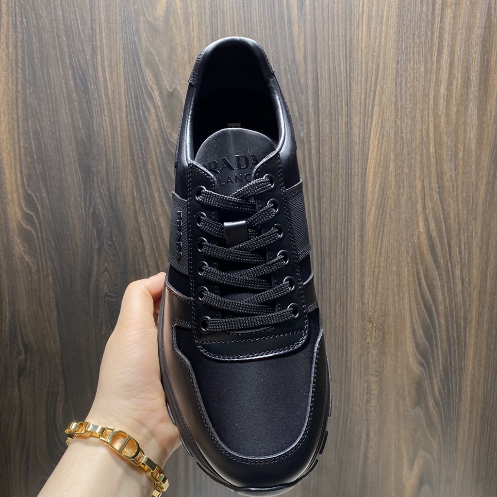 Giày thể thao nam da thật thời trang cao cấp Prada phong cách cá tính, thời thượng