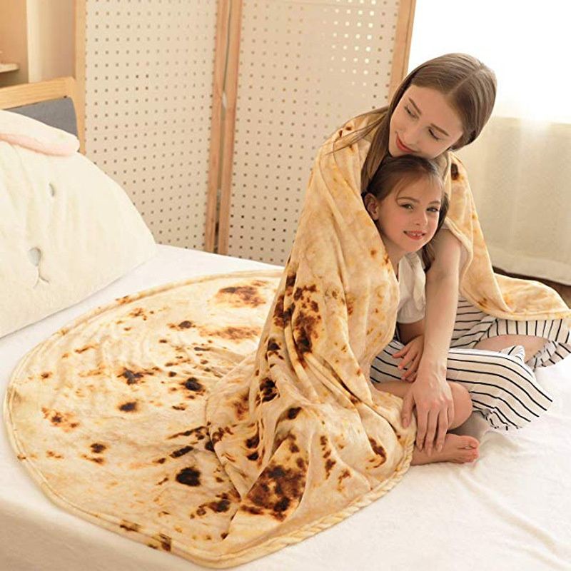 🔥Chăn Burrito họa tiết bánh sáng tạo phủ sofa mùa xuân thu