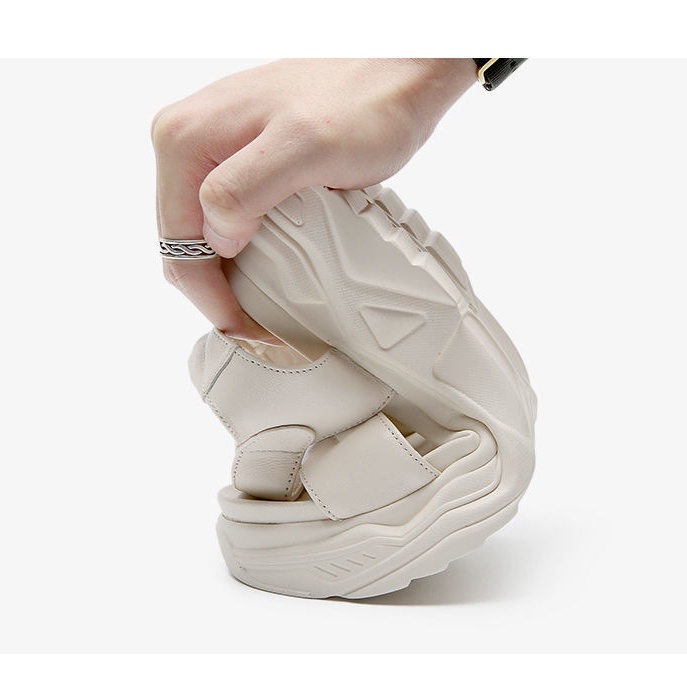 Xăng đan Thể Thao Đế Bằng Cao 5.5cm Quai Dán Mũi Tròn Cho Nữ