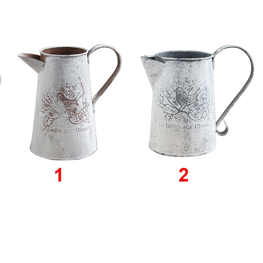 Xô đựng hoa bằng sắt phong cách vintage
