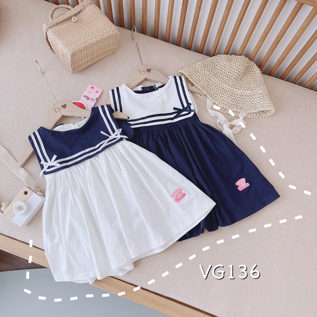 [Mã FAMAYFA2 giảm 10K đơn 50K] VÁY BABYDOLL COTTON HÀN CAO CẤP CHO BÉ GÁI VG136