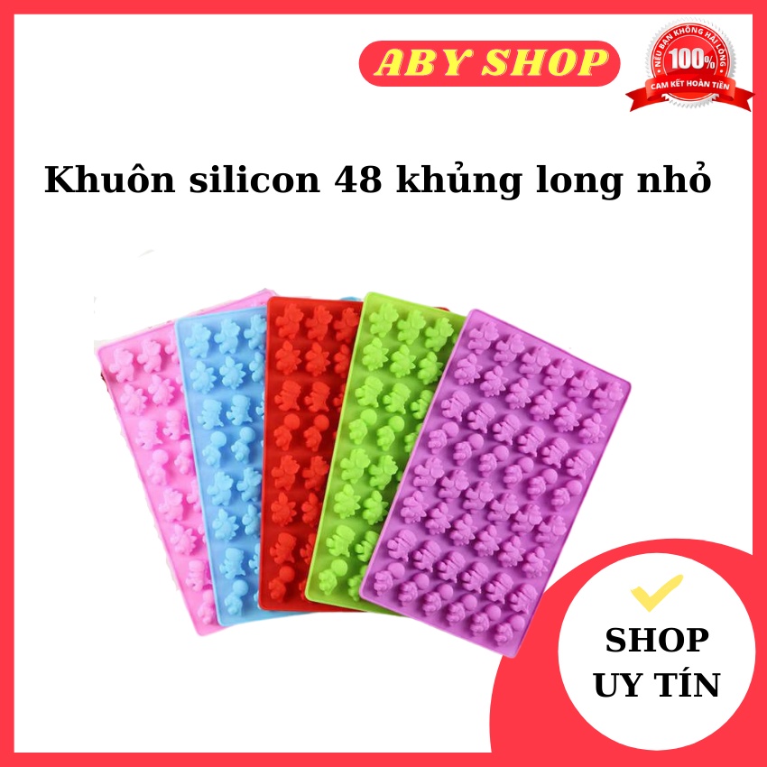 Khuôn silicon 48 con khủng long nhỏ ⚡ GIÁ SỐC ⚡ khuôn silicon làm rau câu tạo hình đẹp, đáng yêu