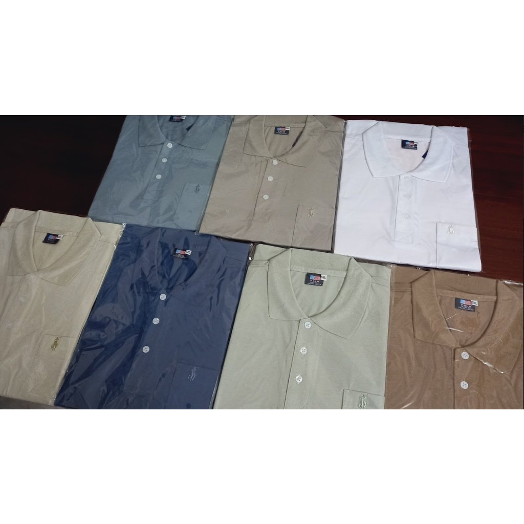 (80-100kg) Áo thun cotton Polo BIGSIZE trung niên, loại áo thun nam có cổ ngắn tay Hongphatstore