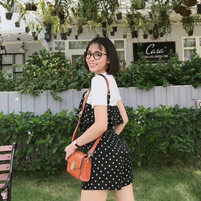 Jumpsuit chấm bi