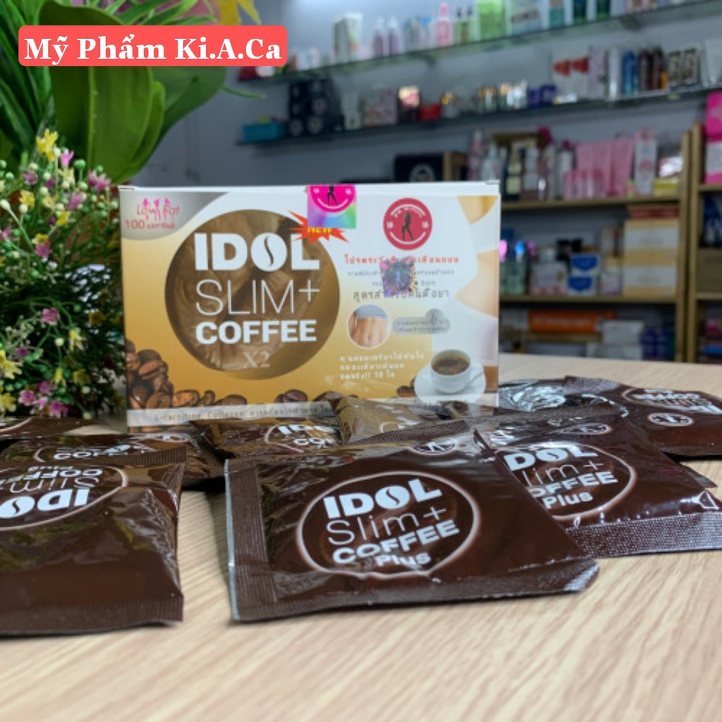 Cà Phê Giảm Cân Idol Slim Coffee Thái lan, Giảm Mạnh, Giảm 3-5kg tùy theo cơ địa ( hộp 10 gói )