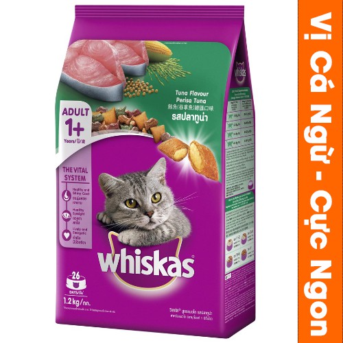 Thức Ăn Cho Mèo Lớn - Xuất Xứ Thái Lan - Whiskas 1.3Kg - Khoái Khẩu Của Loài Mèo