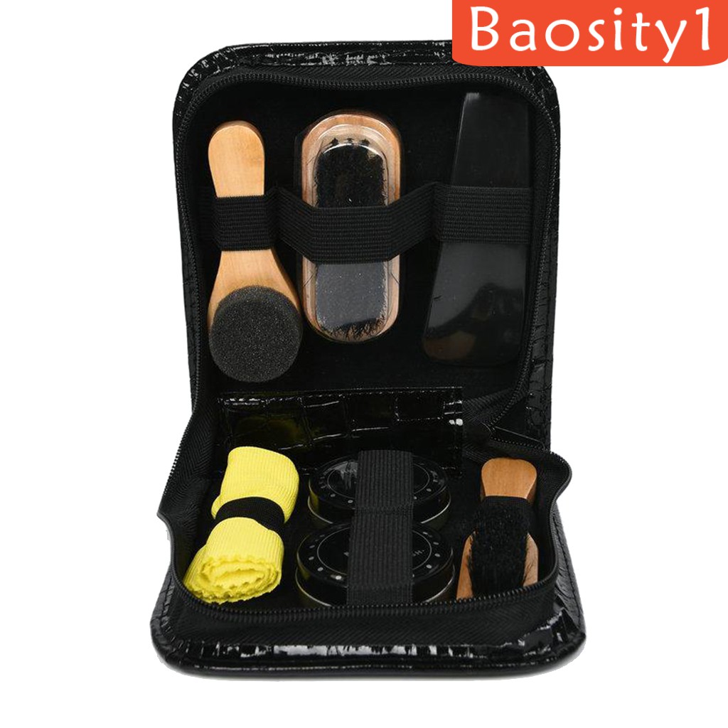 [Baosity1] Bộ Bàn Chải Đánh Bóng Đánh Bóng Giày Da / Giày Bốt Da Tự Nhiên