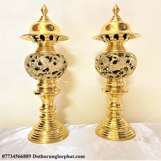 Đèn Thờ Cúng Gia Tiên Bằng Đồng 30cm