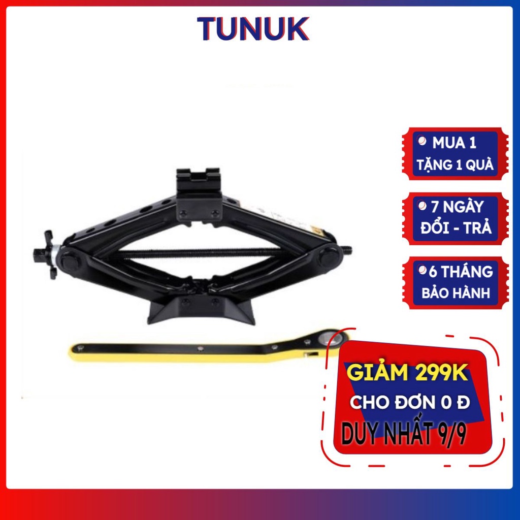 Kích nâng gầm xe ô tô (tải trọng 3000kg) - kích lốp ô tô chữ A đầu bám xoay 360 độ - Tay siết lực cờ lê tròng tự động