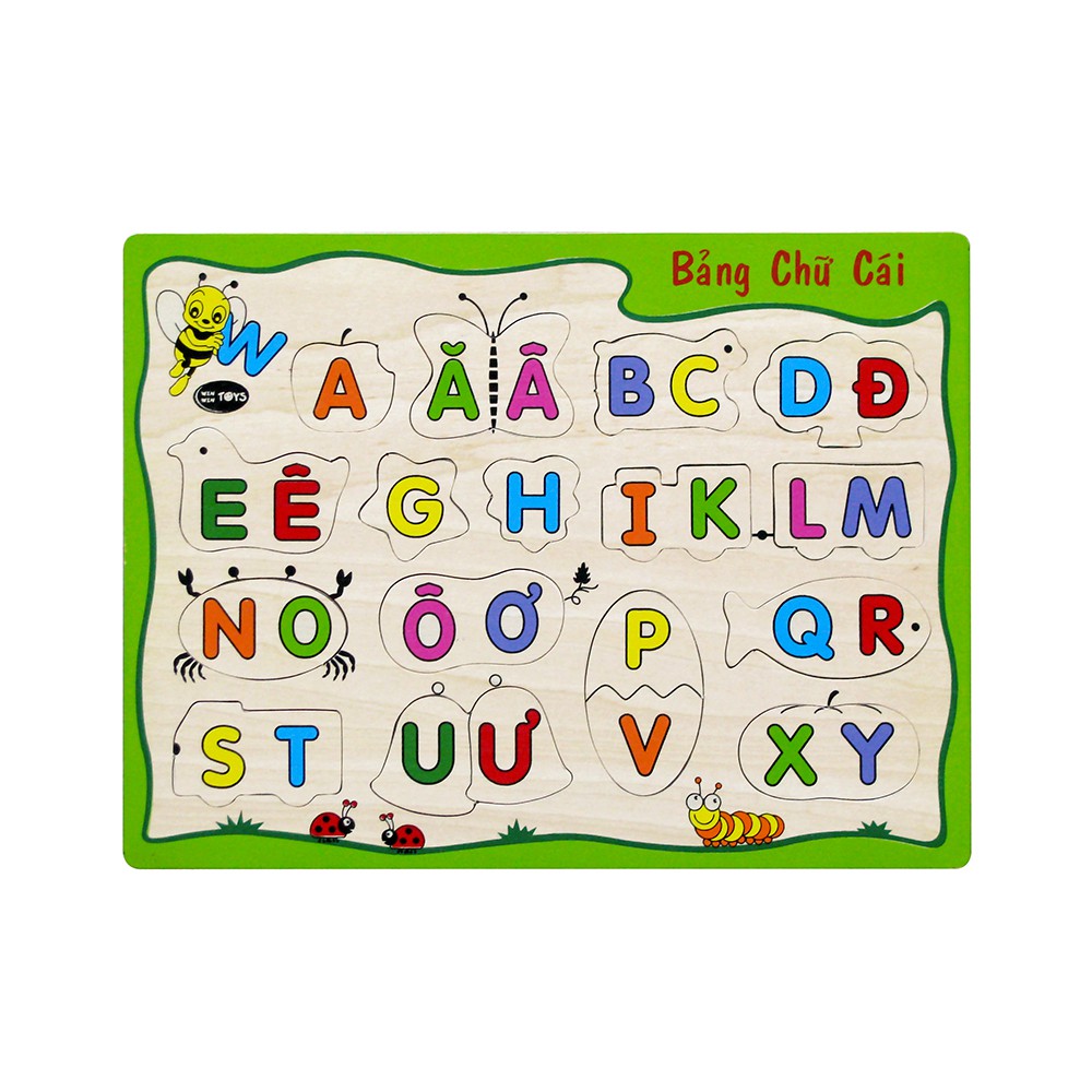 Đồ chơi gỗ Winwintoys 65312 | Bảng chữ cái | Phát triển trí tuệ và khả năng nhận biết chữ | Đạt chứng nhận CE và CR