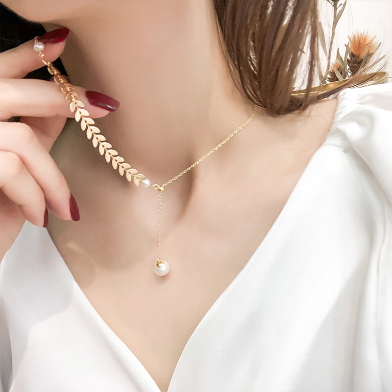 Vòng cổ Vàng Đính Hạt Ngọc Trai