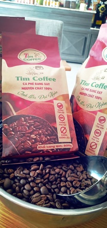 Tim coffee cà phê rang xay nguyên chất