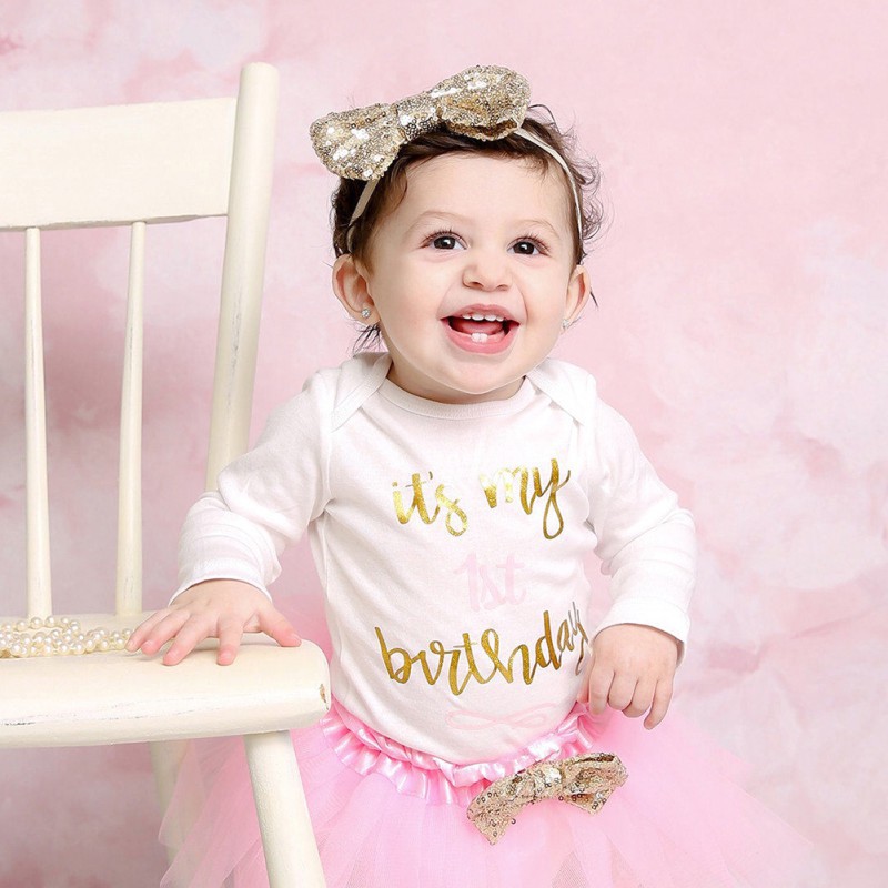 Băng đô nơ đính kim tuyến lấp lánh xinh xắn cho bé gái