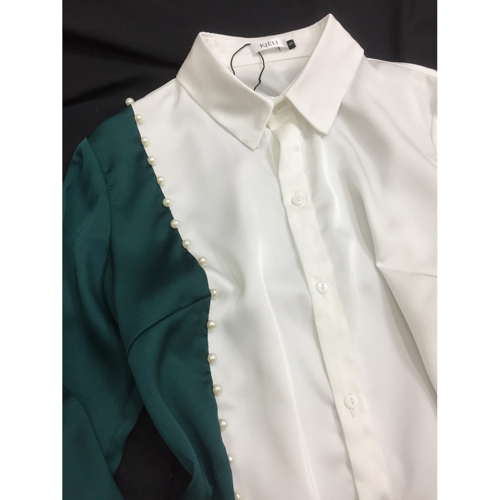 Áo sơ mi nữ màu xanh💖Có Clip - Áo công sở nữ dài tay vải lụa mềm | BigBuy360 - bigbuy360.vn