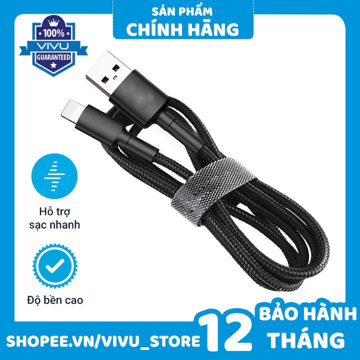 Dây sạc iphone 1M dây dù HC - bavok