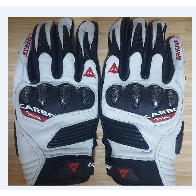 Găng Tay Chạy Xe Đạp Thiết Kế Hình Dainese Màu Trắng Đen 2018
