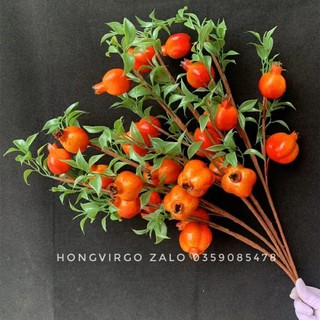 Cành Quả Lựu Giả - Cành Lựu Giả Trang Trí 5 Quả