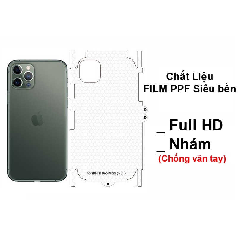 Dán Film PPF Chống va đập bảo vệ Iphone 7 / 8 Plus/X/XR/XS MAX/11/11 PRO/11 PRO Max/12/12 Pro / 12 Pro Max