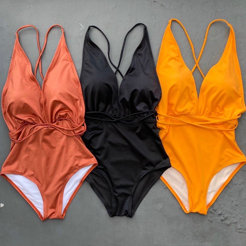 BIKINI 6IN1 LIỀN MẢNH MẶC NHIỀU KIỂU HAI DÂY VÒNG BỤNG MẶC ĐI BIỂN (BAMBO BIKINI)