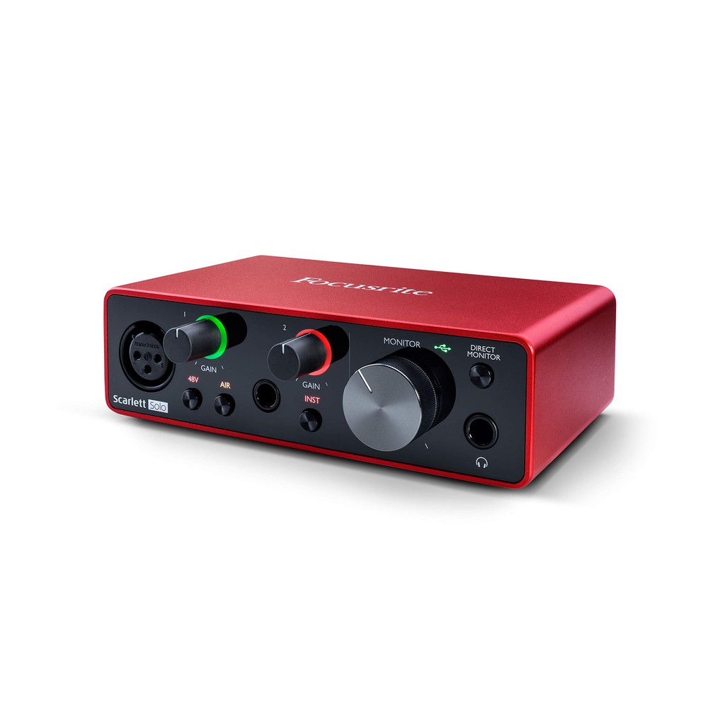 Sound card thu âm phòng thu chuyên nghiệp Focusrite Scarlett Solo Gen 3