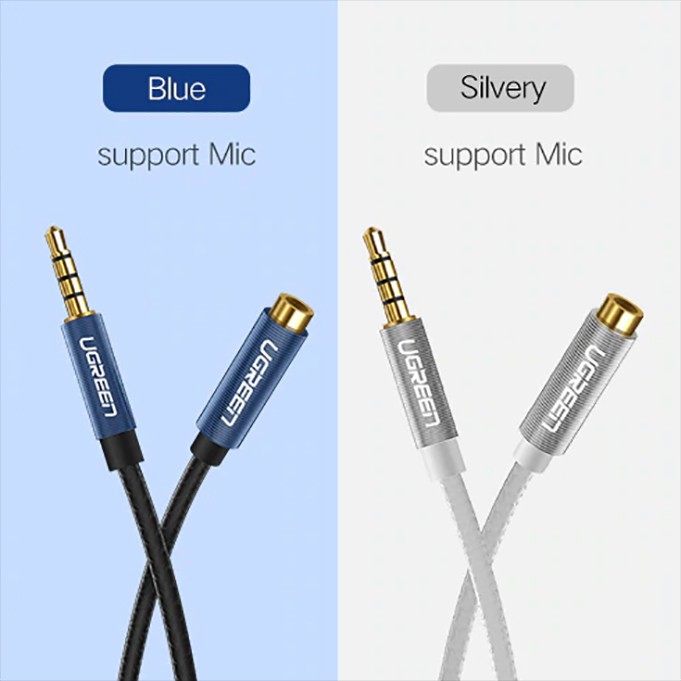 Cáp Nối Dài Cổng 3.5mm Hỗ Trợ Mic Siêu Xịn UGREEN AV118 Chính Hãng