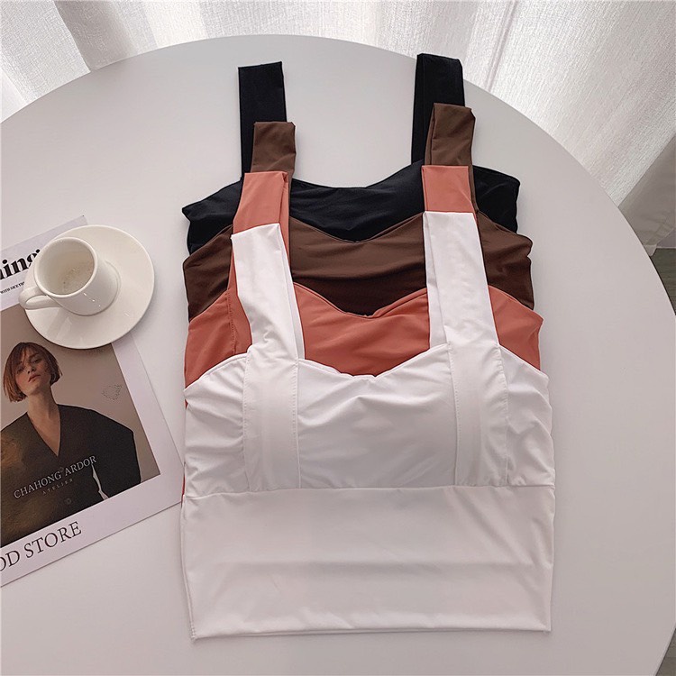 Áo Tập Gym Yoga Hai Dây Su Đủ Màu, Áo Croptop Thể Thao Nữ Ôm Tôn Dáng [Ảnh Chụp Thật] - OA019