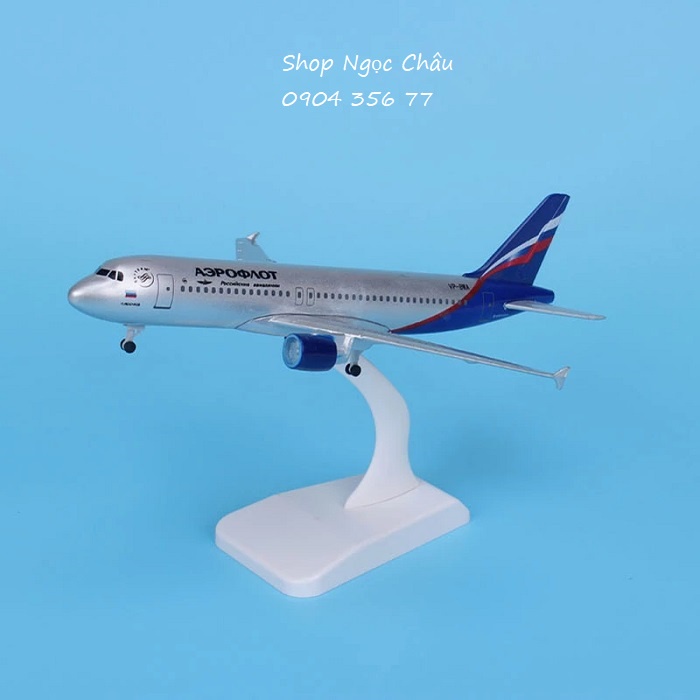 Máy bay mô hình tĩnh A320 Aeroflot 18cm có bánh xe