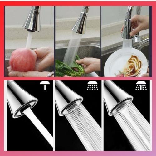 Đầu Vòi Rửa Chén Bát Tăng Áp DVN01, Chức Năng Nóng Lạnh Xoay 360 Độ, Phù Hợp Với Mọi Loại Vòi Rửa Chén Bát-FOXIS