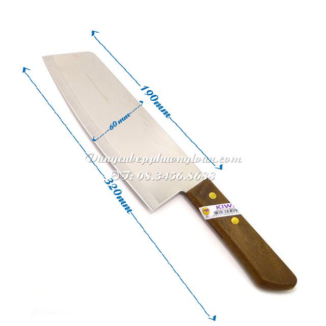 Dao KIWI Thái Lan 199 lưỡi dài 23cm, dao Kiwi Thái Lan cán nhựa đen, cán gỗ, cán nhựa vàng đầy đủ các size siêu sắc