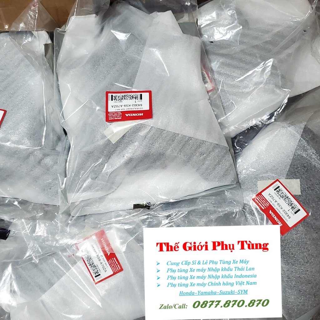 Mặt nạ nhỏ Vario 2018 có pát biển số Zin Honda nhập khẩu Indonesia - 64302-K59-A70ZA