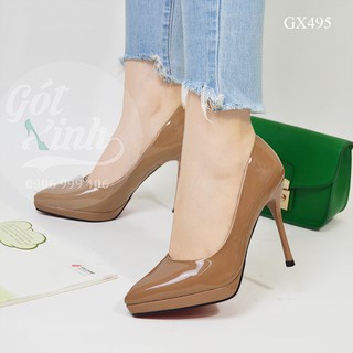 GIày cao gót nữ bít mũi dự tiệc, quai trơn gót nhọn cao 10cm có đúp, phom chuẩn êm chân , lên chân đẹp