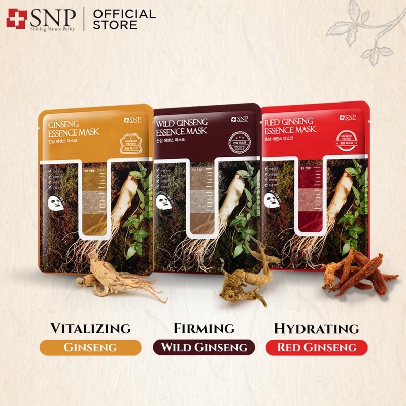 mặt nạ nhân sâm hàn quốc cao cấp dưỡng ẩm trắng da chống lão hoá SNP