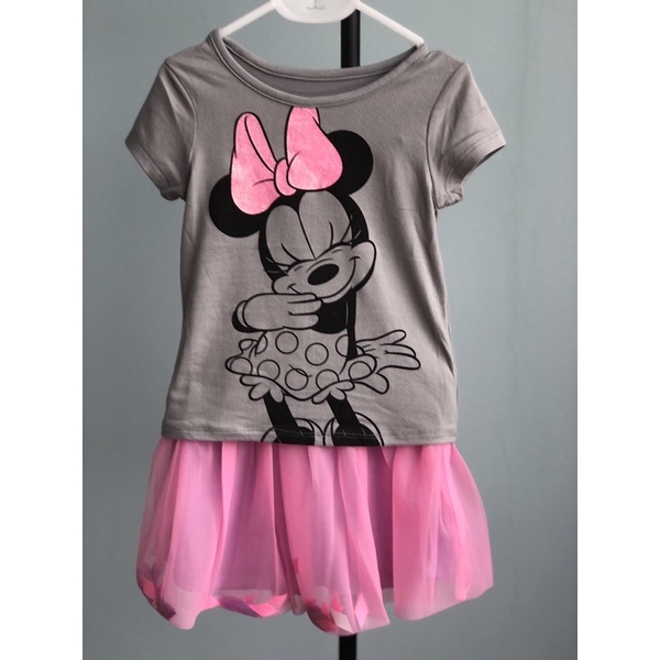 Sét áo váy Minnie bé gái 3-7 tuổi chất mềm cao cấp xuất dư 0721