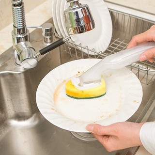Dụng cụ cọ rửa đa năng kèm bình đựng nước rửa chén