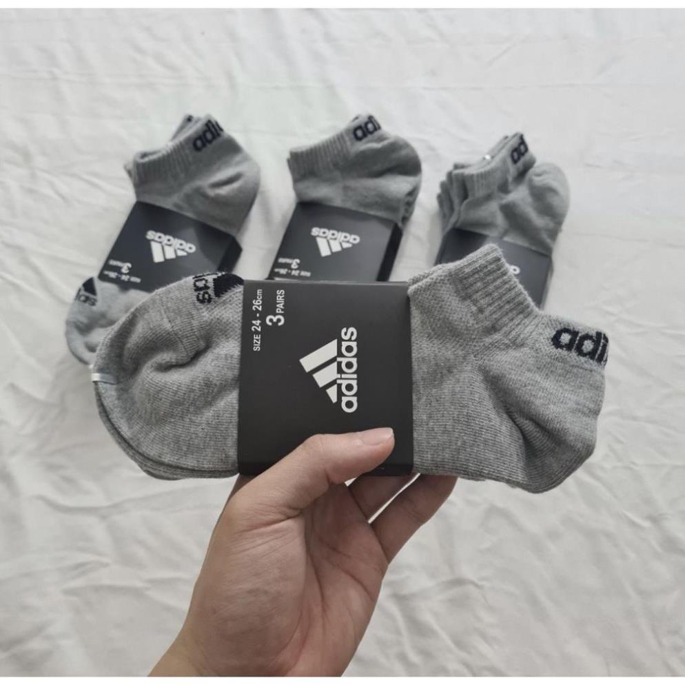 Pack 3 đôi tất thể thao das cổ ngắn dày dặn, coton, thấm hút dễ chịu